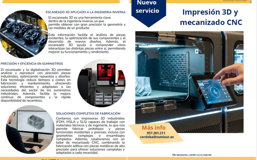 Nuevo Servicio de Sumisur: escaneado y digitalización 3D